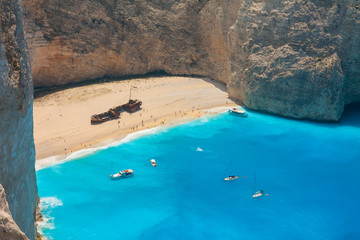 Shipwreck in Bay of Zakynthos Island, Greece