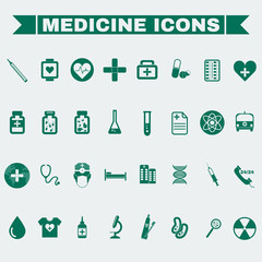 Healthcare Medical Vector Icons Set