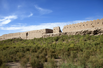 Uzbekistan. Khiva. Ancient city wall.