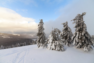 Snow Mountain. mountains under snow in the winter