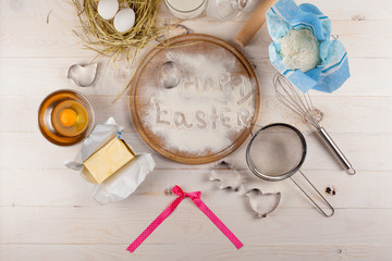 The ingredients for the Easter. Top view.