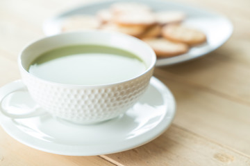 hot matcha latte