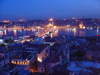 Obraz premium City quarters at night