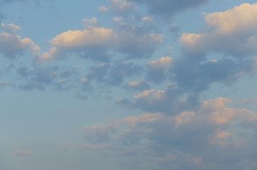 White cloud with blue sky background