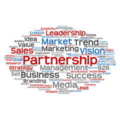 Conceptual business marketing word cloud