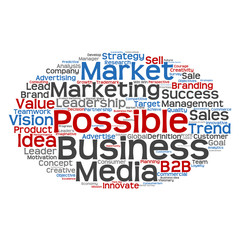 Conceptual business marketing word cloud
