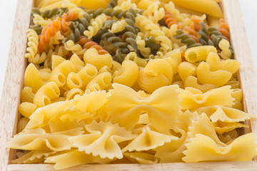 dry pasta spaghetti with ingredient