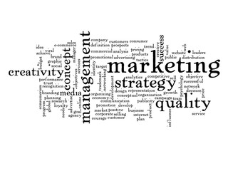 Conceptual business marketing word cloud