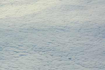 Thick layer of clouds seen from a plane