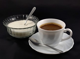 Coffee with sugar