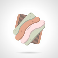 Tasty cookie flat color vector icon