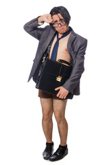 Funny man in business concept