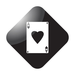 Lucky irish card simple icon on colorful background