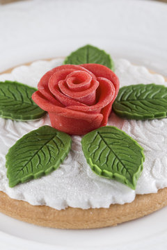 Detail of decorated cookie