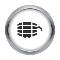 Keg of irish ale simple icon on colorful background