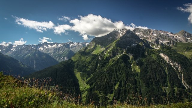 View from Penken mountain,4k Time lapse