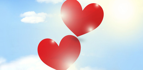 red hearts design