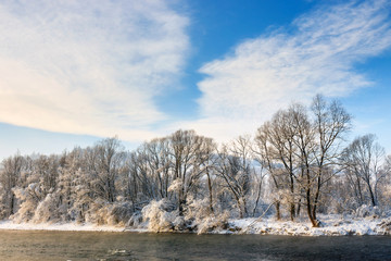 Obraz na płótnie Canvas Winter Landscape In Pieniny Mountains, Poland