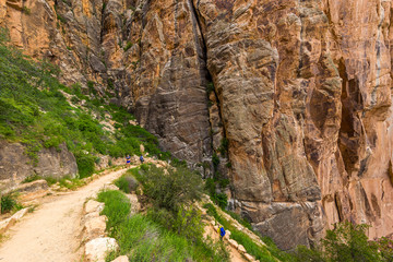 Obraz premium Grand Canyon, South Rim, Bright Angel trail