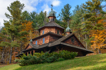The old wooden Ukrainian church- catskill new york state USA