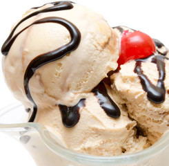 Ice cream isolated on white