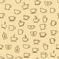 coffee seamless pattern