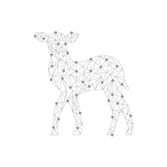 polygonal illustration of deer