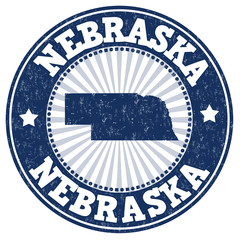 Nebraska grunge stamp - obrazy, fototapety, plakaty