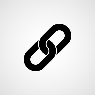 Two chain links. Vector