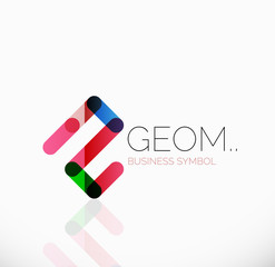 Logo, linear abstract geometric icon