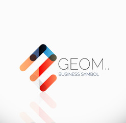 Logo, linear abstract geometric icon