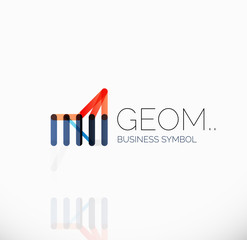 Logo, linear abstract geometric icon