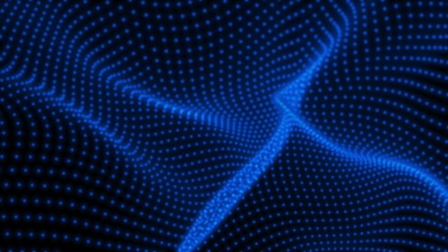 Blue particle background texture. 4K abstract  animation 