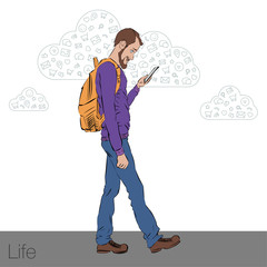 Online services in the smartphone.