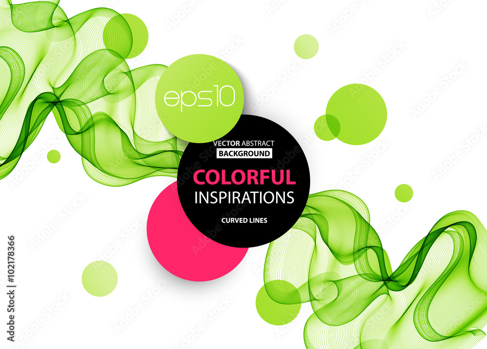 Poster abstract vector background, futuristic wavy