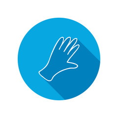 Rubber gloves icon. Protection mitten symbol.