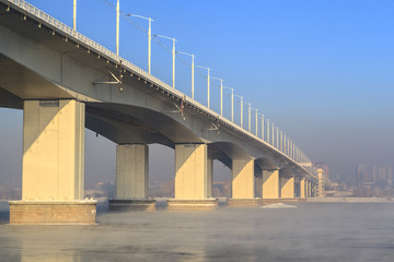 the bridge across the Angara river