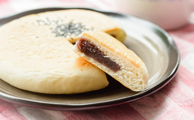 Red bean filled bread