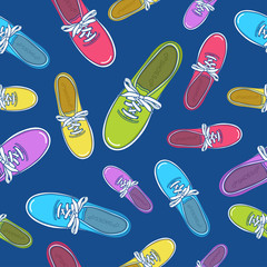 Shoes pattern blue