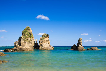 沖縄の海・ヒレーの浜・伊江の浜
