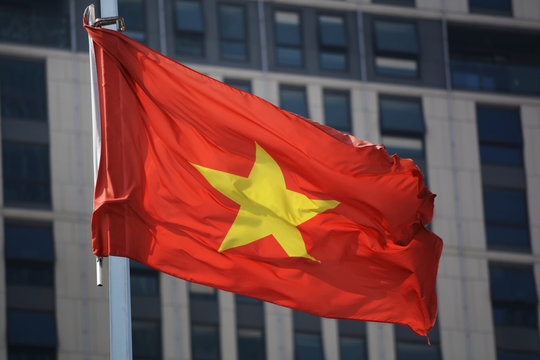 Red Vietnam flag 