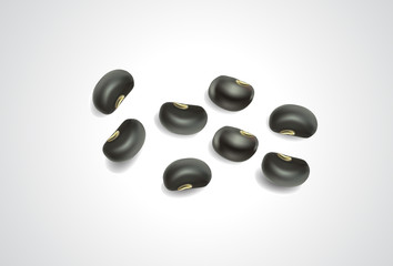 Black Beans Isolated On White