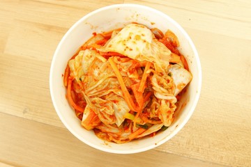 Closed-up Korean Gimchi ,made by vegetable and ginger