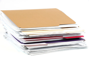 stacking documents and folders
