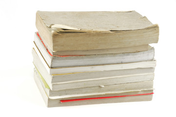 stacking old books