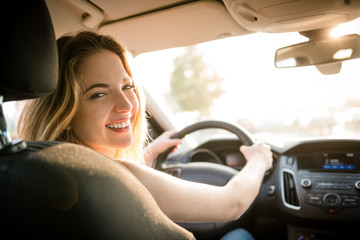 Evening drive - teenager at car