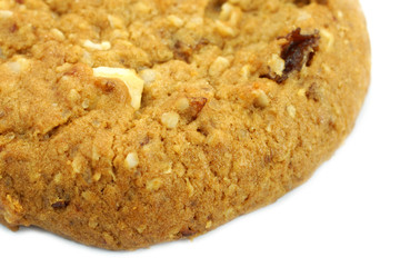 Macro shot of almond cookies.