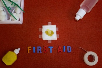 Immediate first aid is injured to due an accident