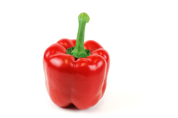 red pepper on white background