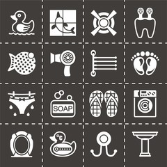 Vector Bathroom icon set